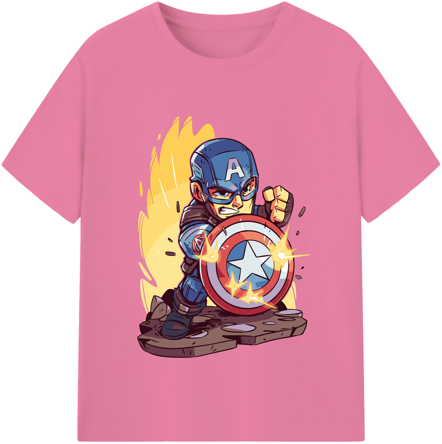 （画像用） アベンジャーズ The Avengers 綿100％半袖Tシャツ（フロントプリント）